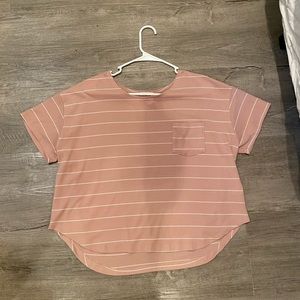 light pink striped top (S/M)